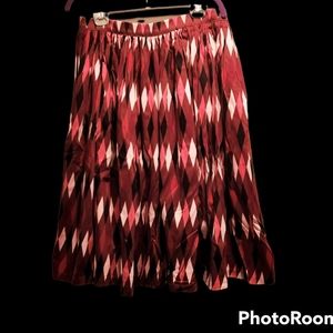 PinupGirl/Laura Byrnes Brown Harlequin full skirt,size XL, No Pockets